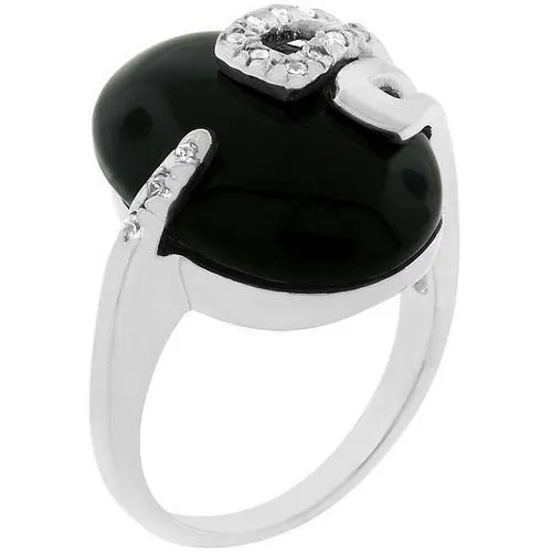 Black Onyx Egg Ring