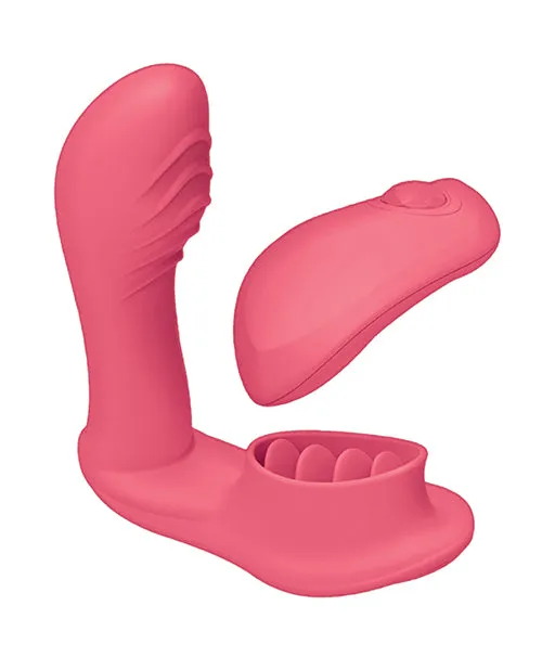 Blaze Remote Control Satisfier Vibrator - Coral