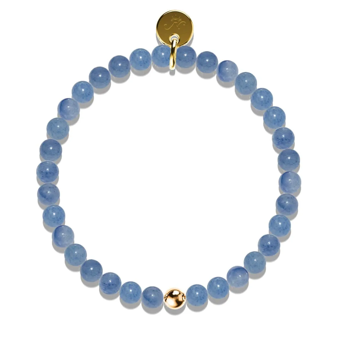 Blue Aventurine | .925 Sterling Gold Vermeil | Healing Gemstone Bead Bracelet