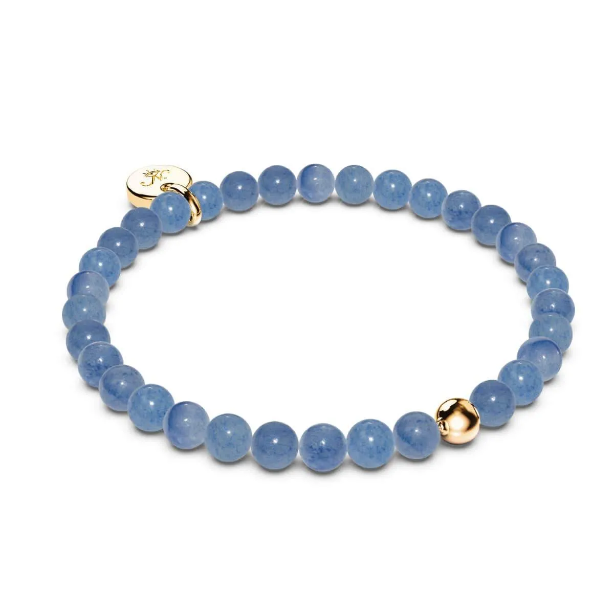 Blue Aventurine | .925 Sterling Gold Vermeil | Healing Gemstone Bead Bracelet