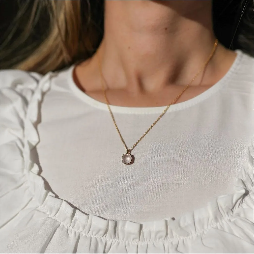 Brooklyn Gold Vermeil & Rose Quartz Necklace