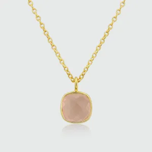 Brooklyn Gold Vermeil & Rose Quartz Necklace