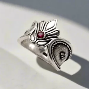 Byzantine Ring in Sterling Silver with zircon (DT-04)