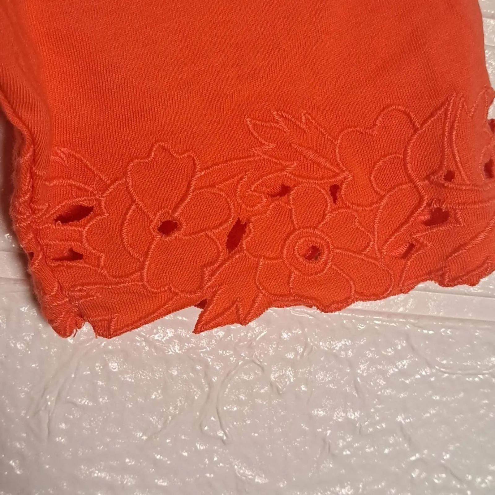 Charter Club Crochet-trim Cotton Top In Hot Coral PL