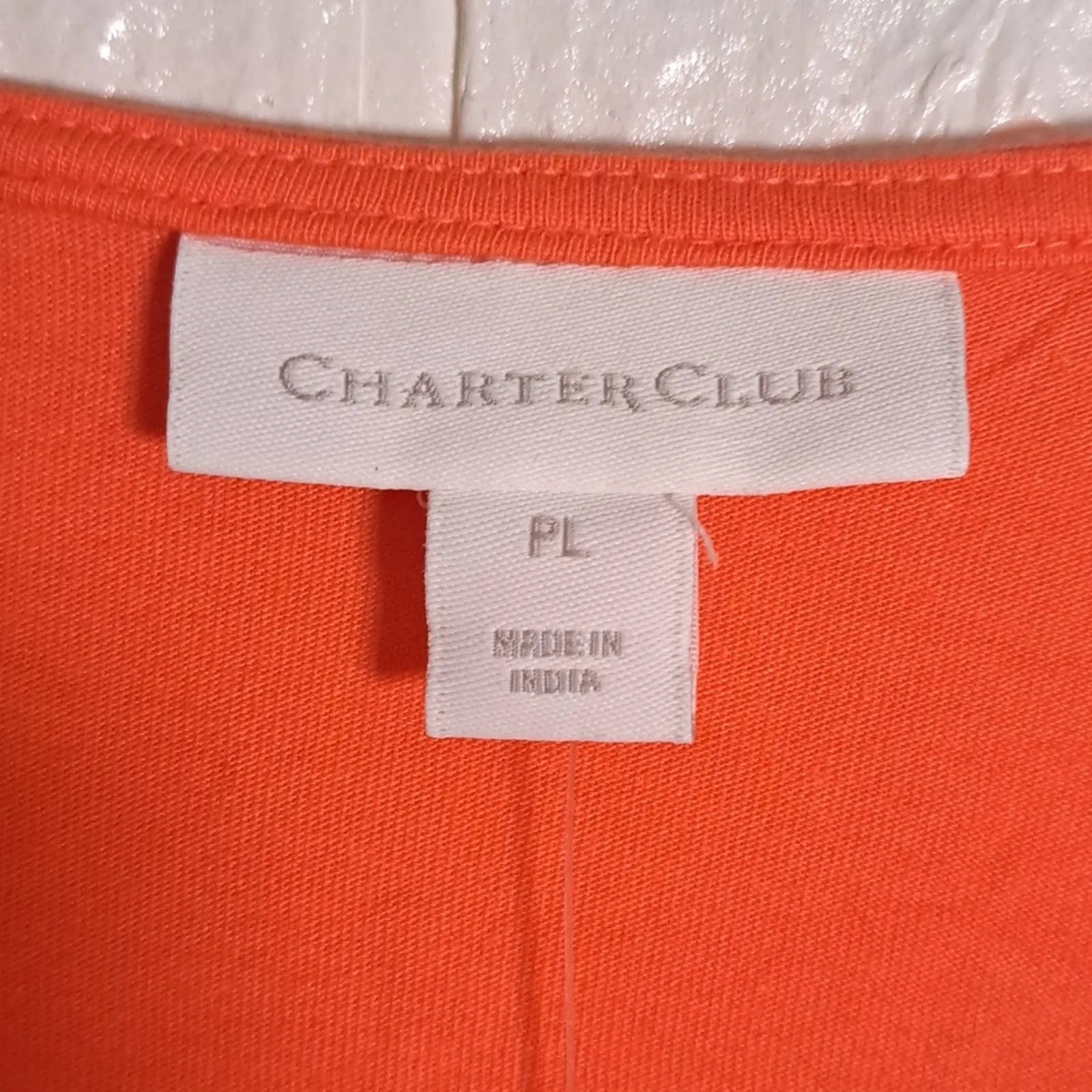 Charter Club Crochet-trim Cotton Top In Hot Coral PL