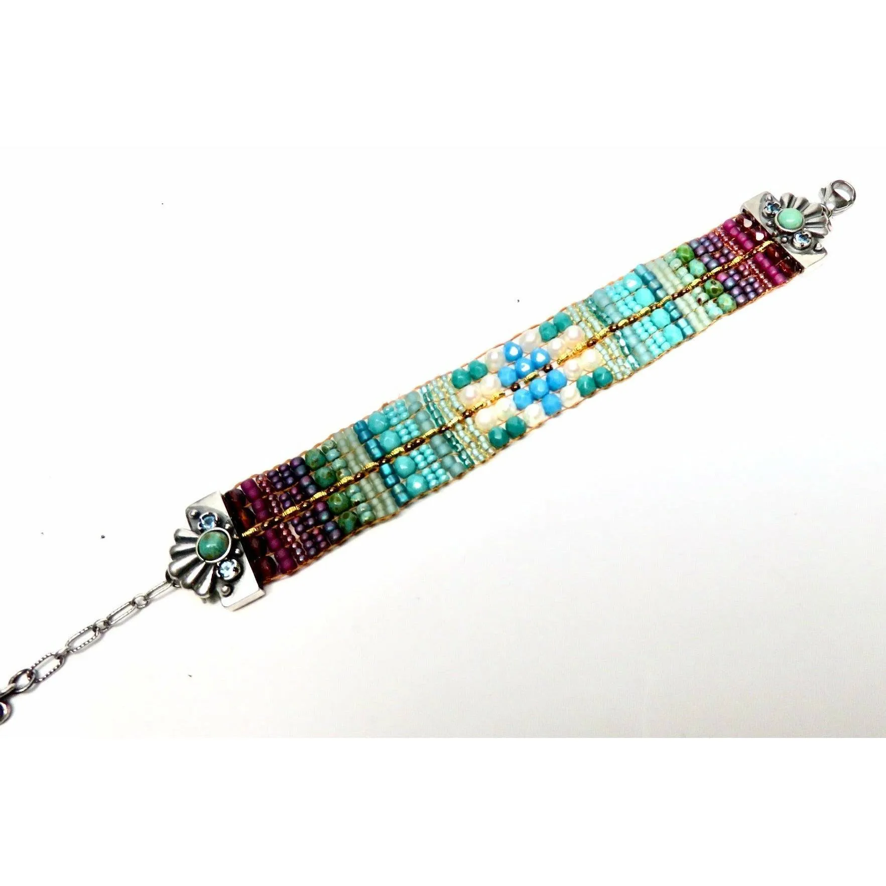 Chili Rose "Purple Meadows" Flower Tip Bracelet