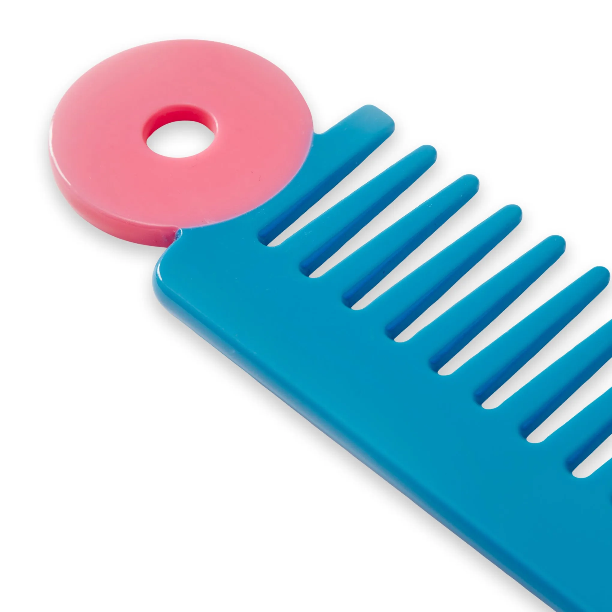 Chunks Wide Tooth Hair Comb - Blue/ Pink