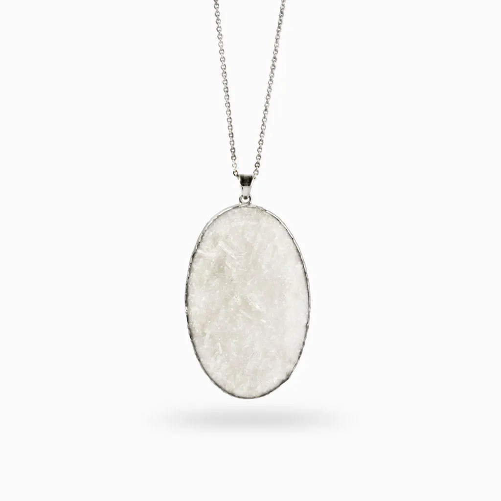 Clear Quartz Druzy Necklace