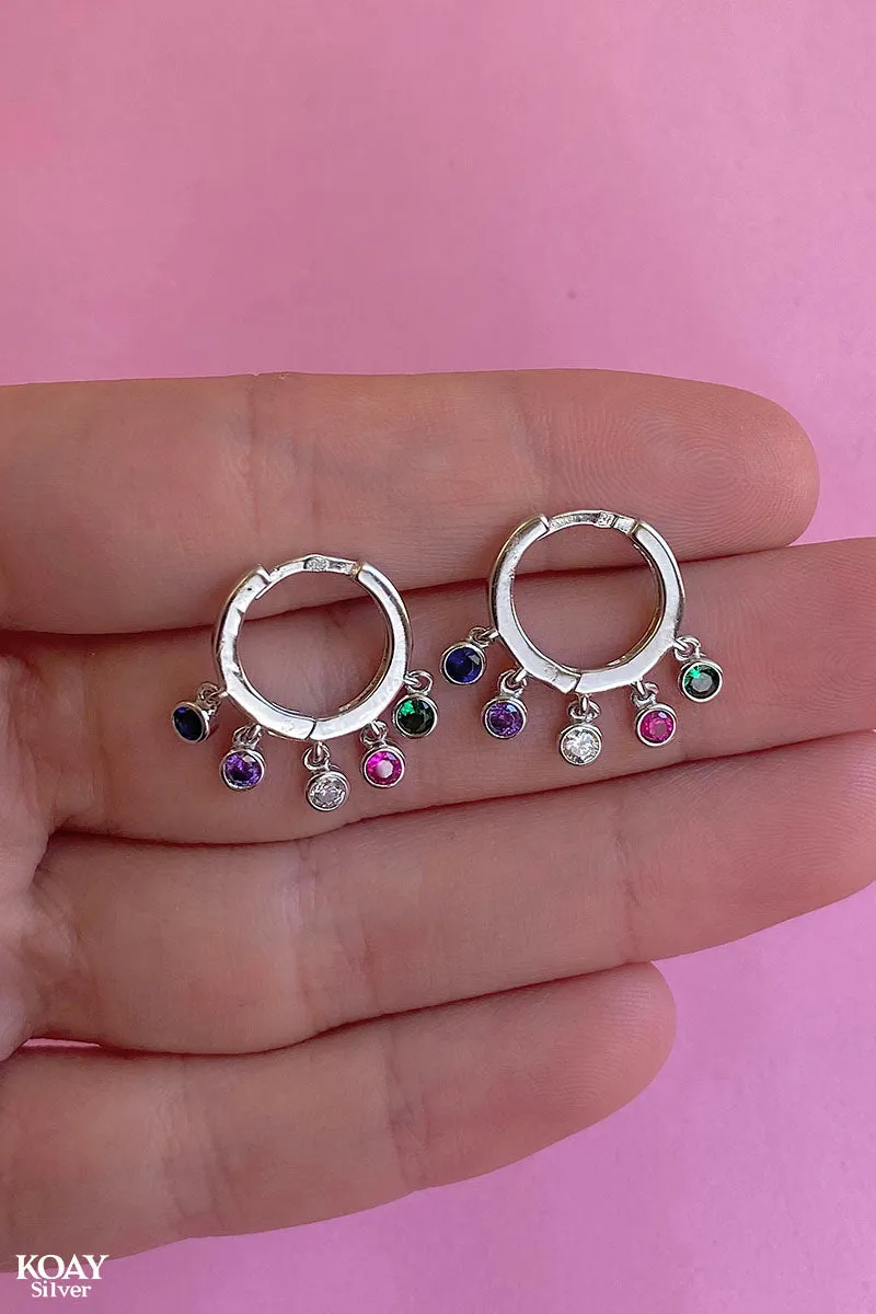 Colored Zircons Hoop