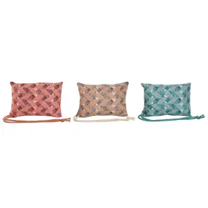 Cushion Home ESPRIT Brown Turquoise Coral 30 x 10 x 20 cm (3 Units)