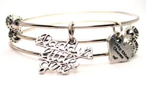 Daddy's Little Girl Triple Style Expandable Bangle Bracelet