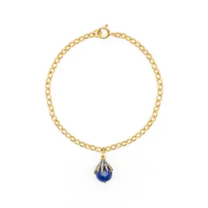 Diamond & Lapis Lazuli Mini Claw Bracelet