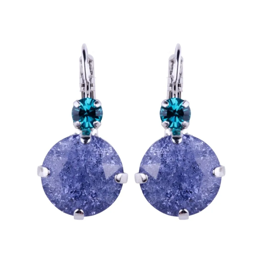 Extra Luxurious Double Stone Leverback Earrings in "Violet *Custom*