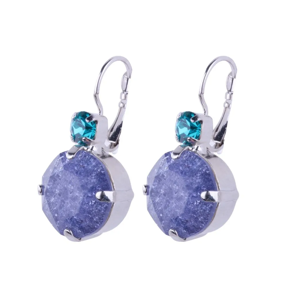 Extra Luxurious Double Stone Leverback Earrings in "Violet *Custom*