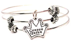 Fancy Crown Coupon Queen Triple Style Expandable Bangle Bracelet