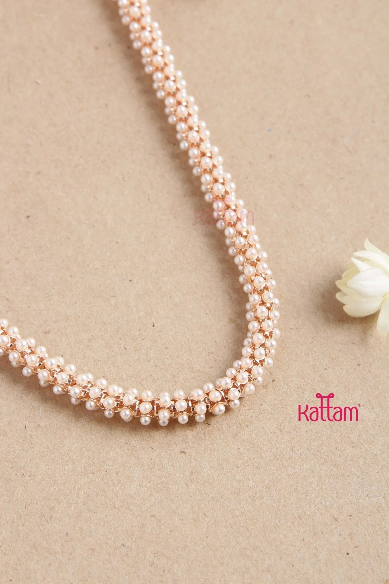 Fancy Rosegold Cluster Pearl Chain