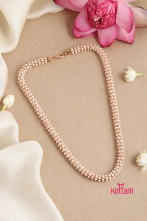 Fancy Rosegold Cluster Pearl Chain