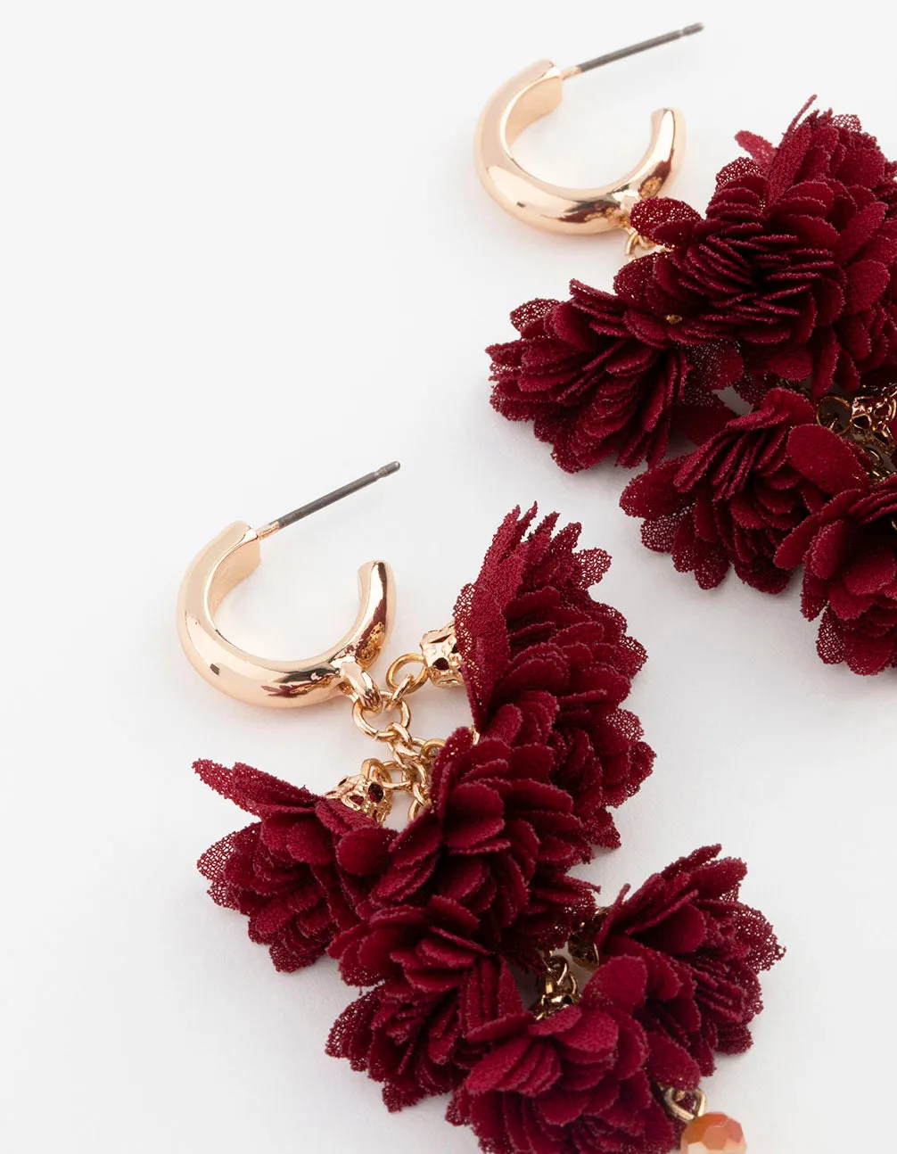 Gold Floral Cascade Drop Earrings