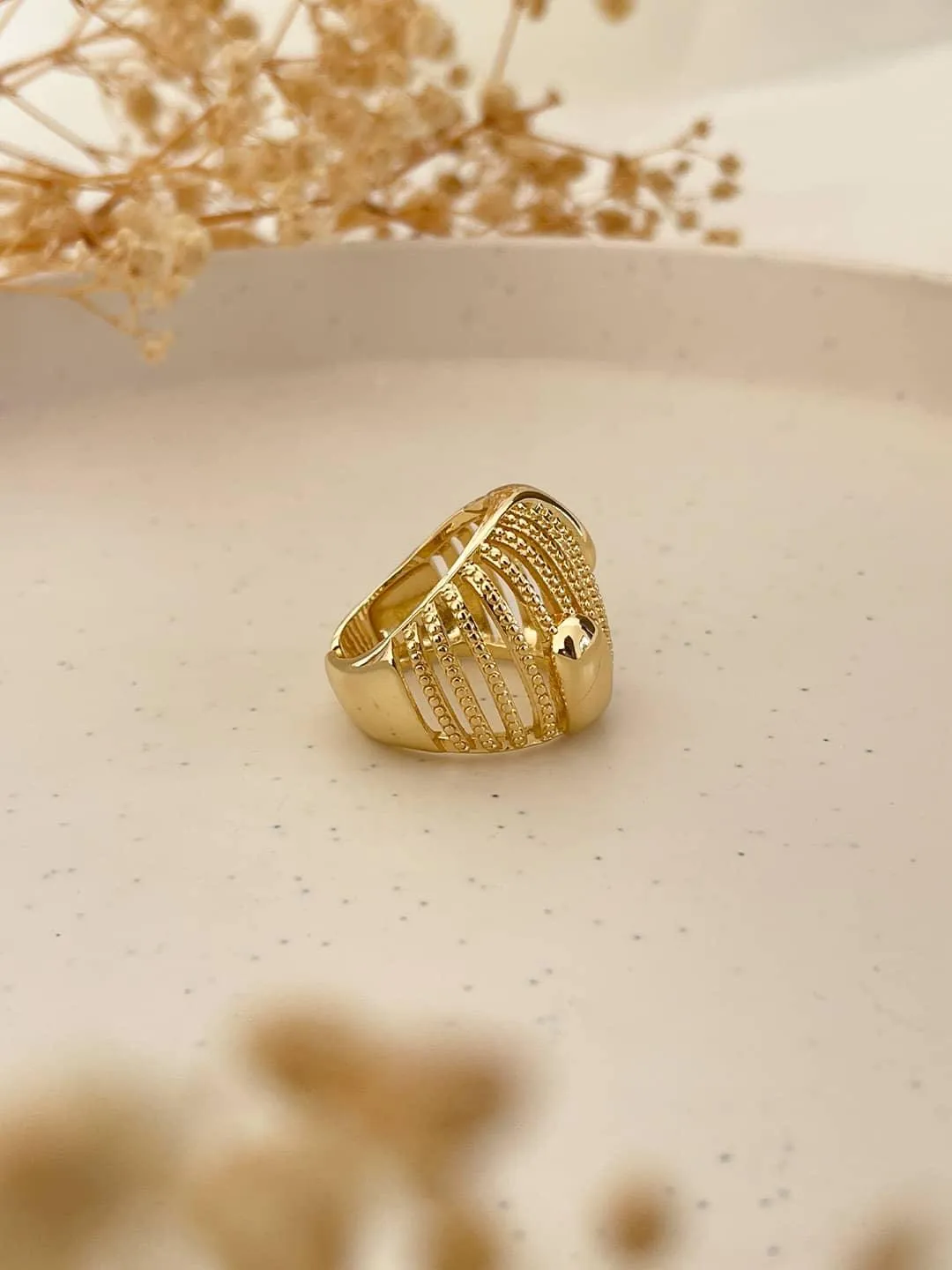 Gold Plated Tiffany Inspired Ring