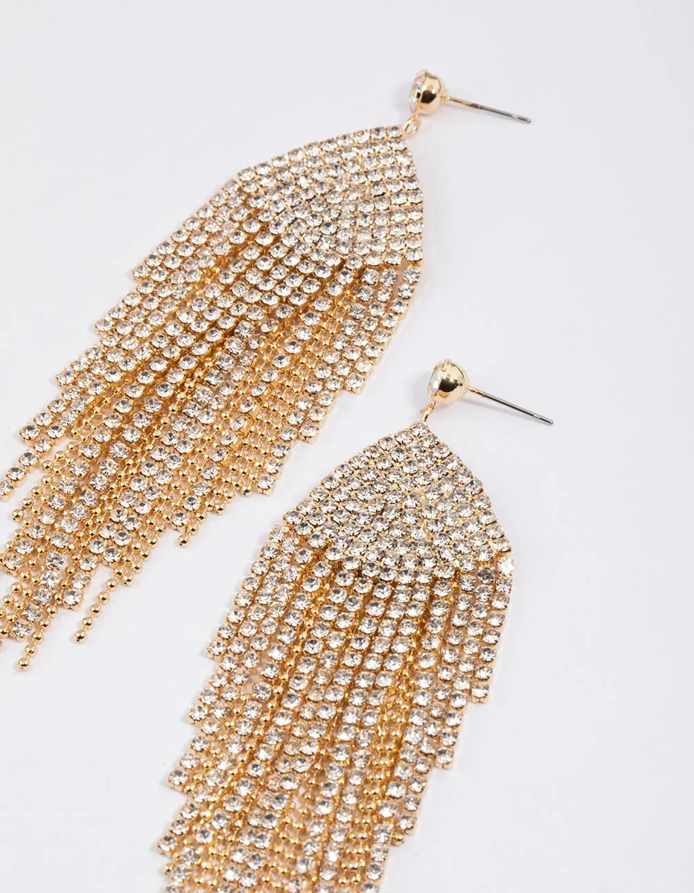 Gold Waterfall Chain Earrings