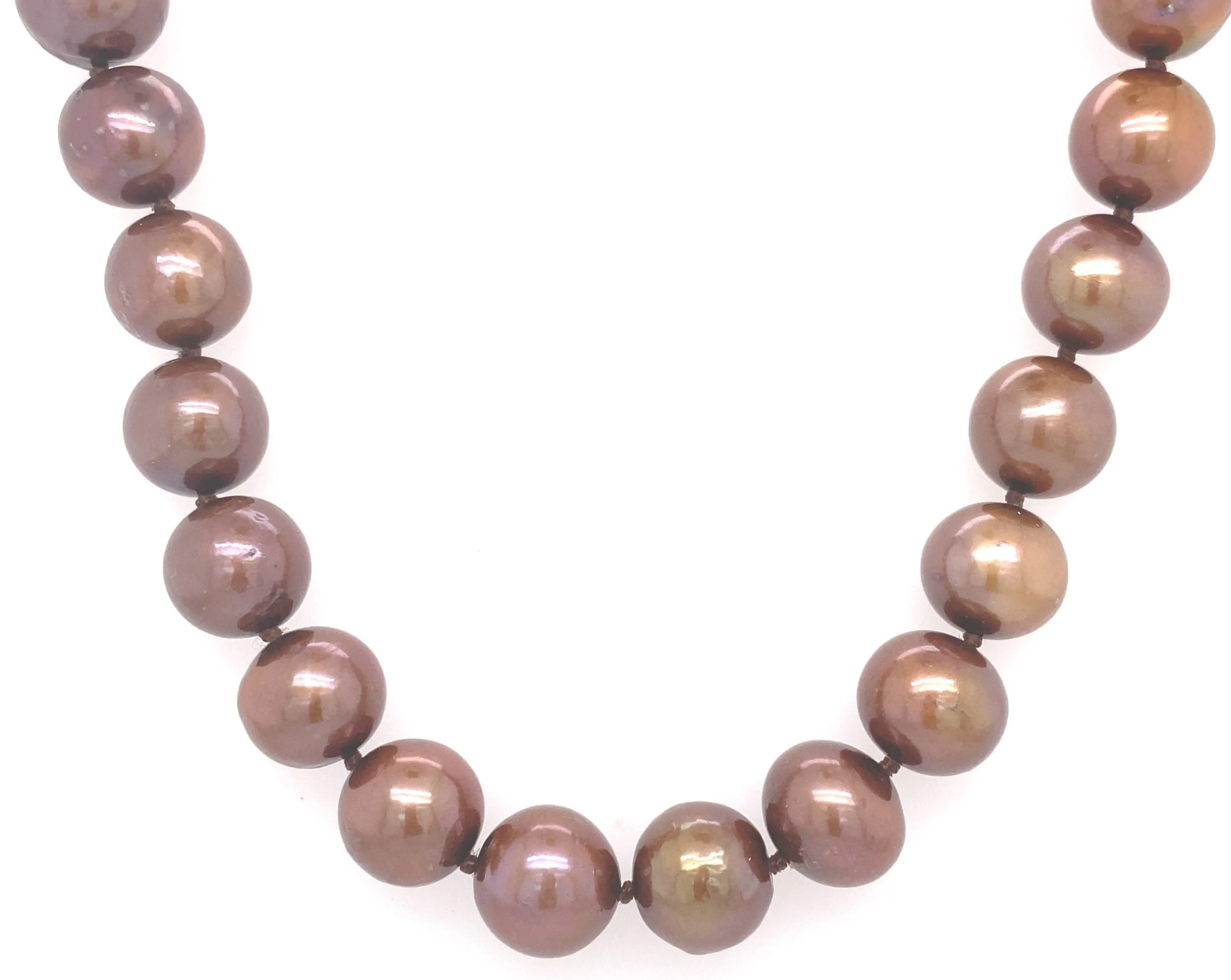 Golden Brown Fresh Water Pearl Opera Length Necklace