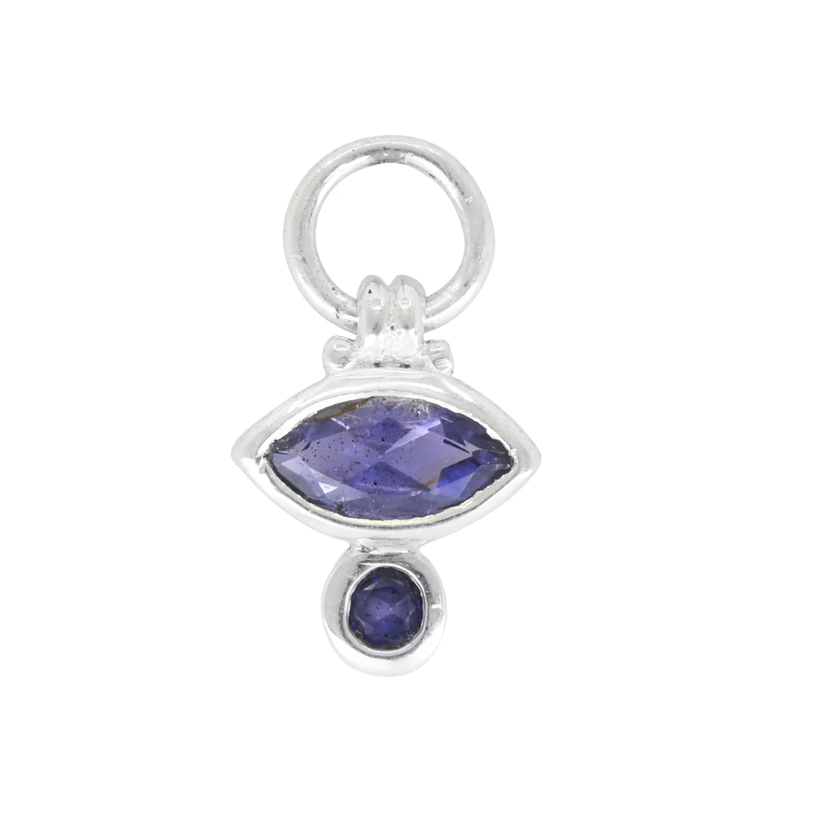 Hazel Silver Iolite Charm