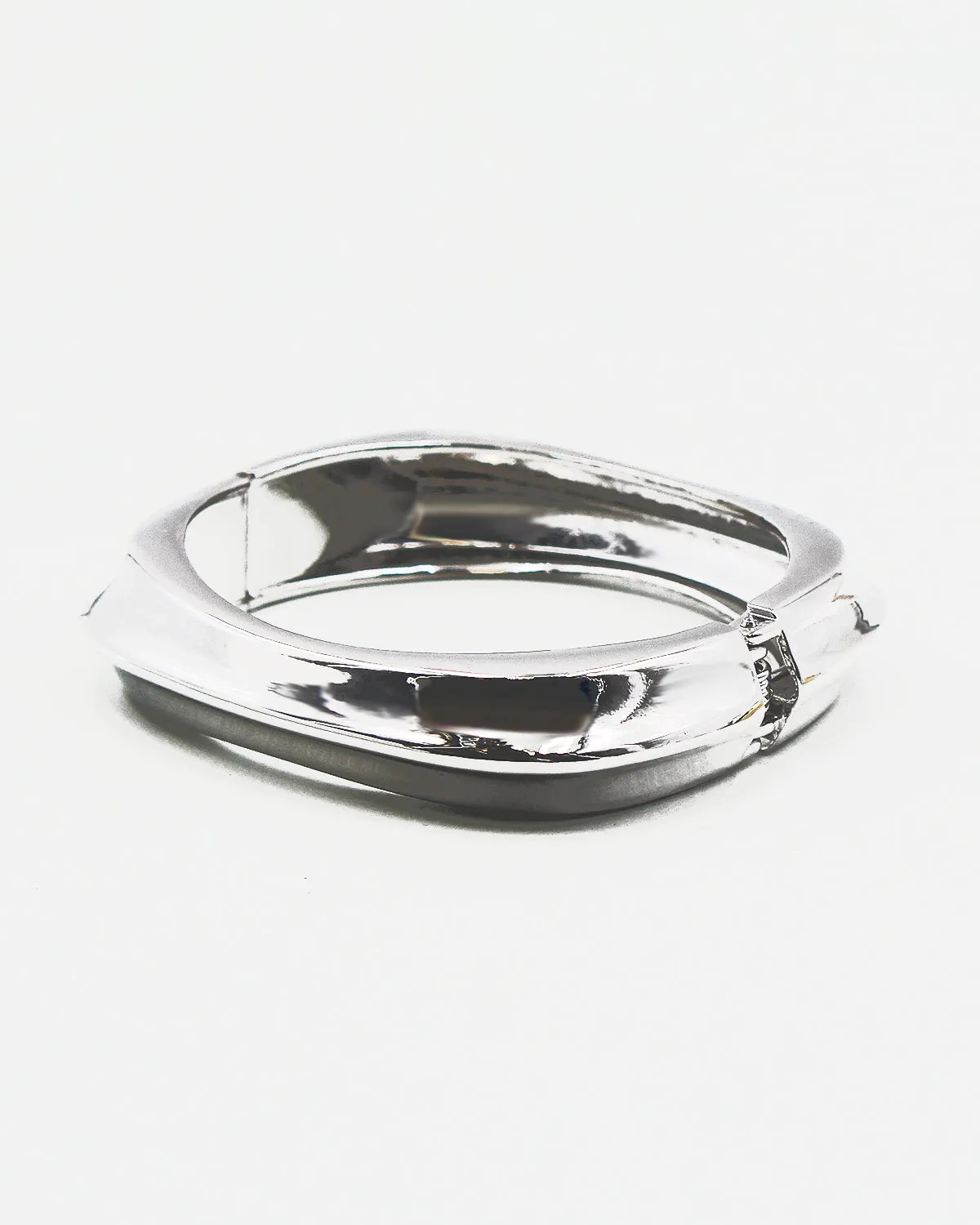 High Gloss Squared Metal Bangle Bracelet