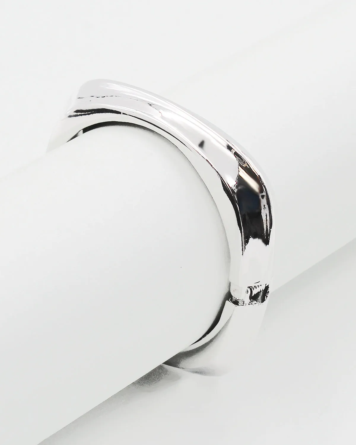 High Gloss Squared Metal Bangle Bracelet