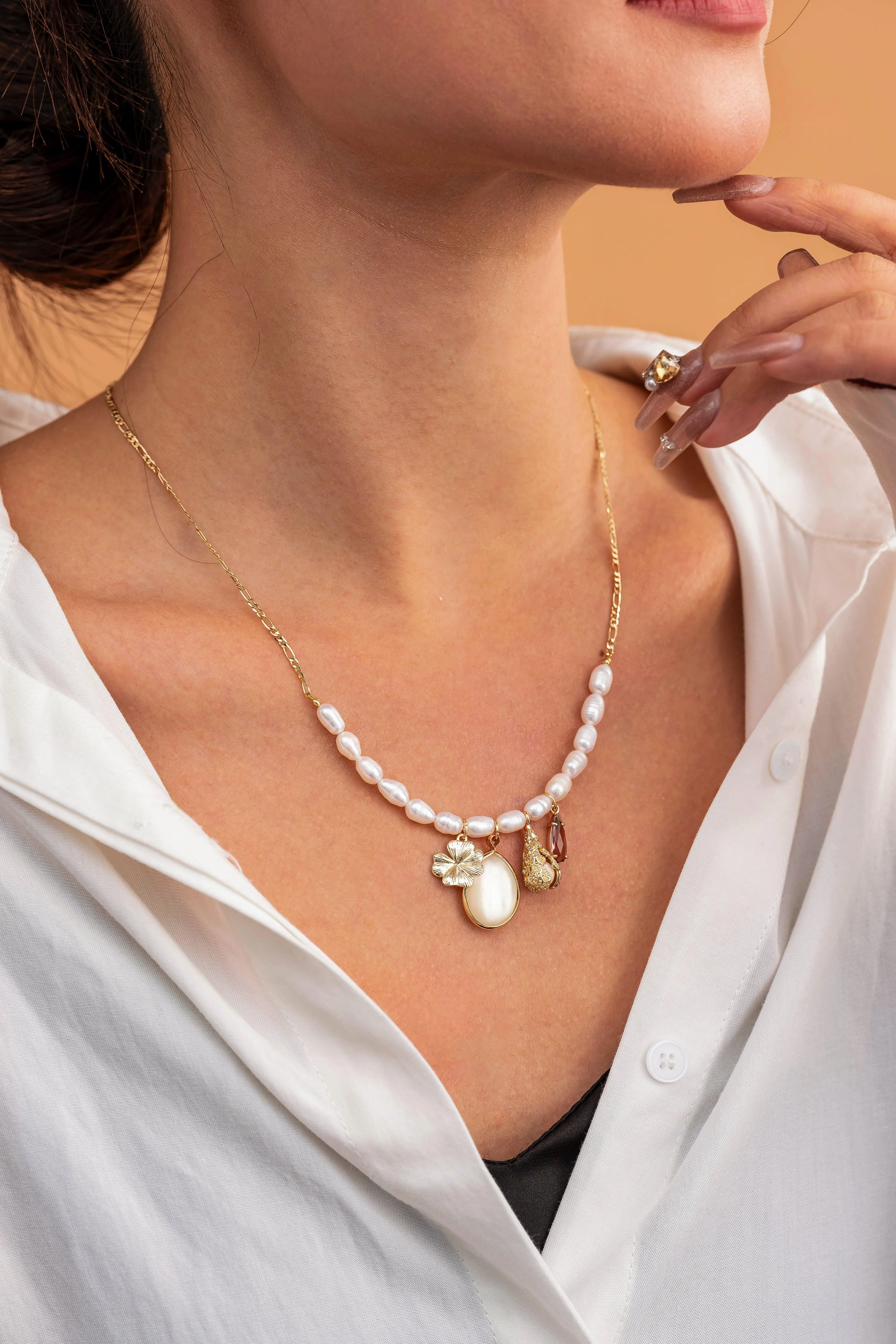 Isolde Charm Mix Pearl Necklace