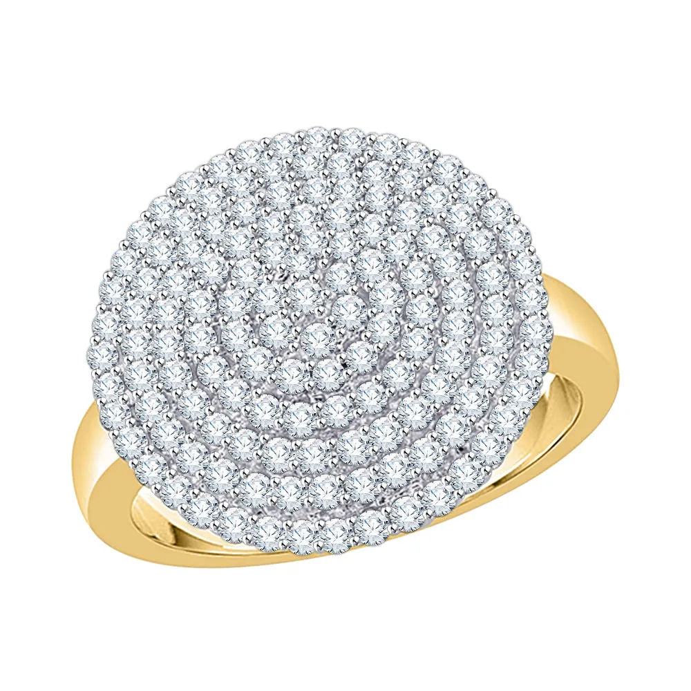 KATARINA Pave Set Diamond Cluster Cocktail Ring (1 cttw, J-K, SI2-I1)