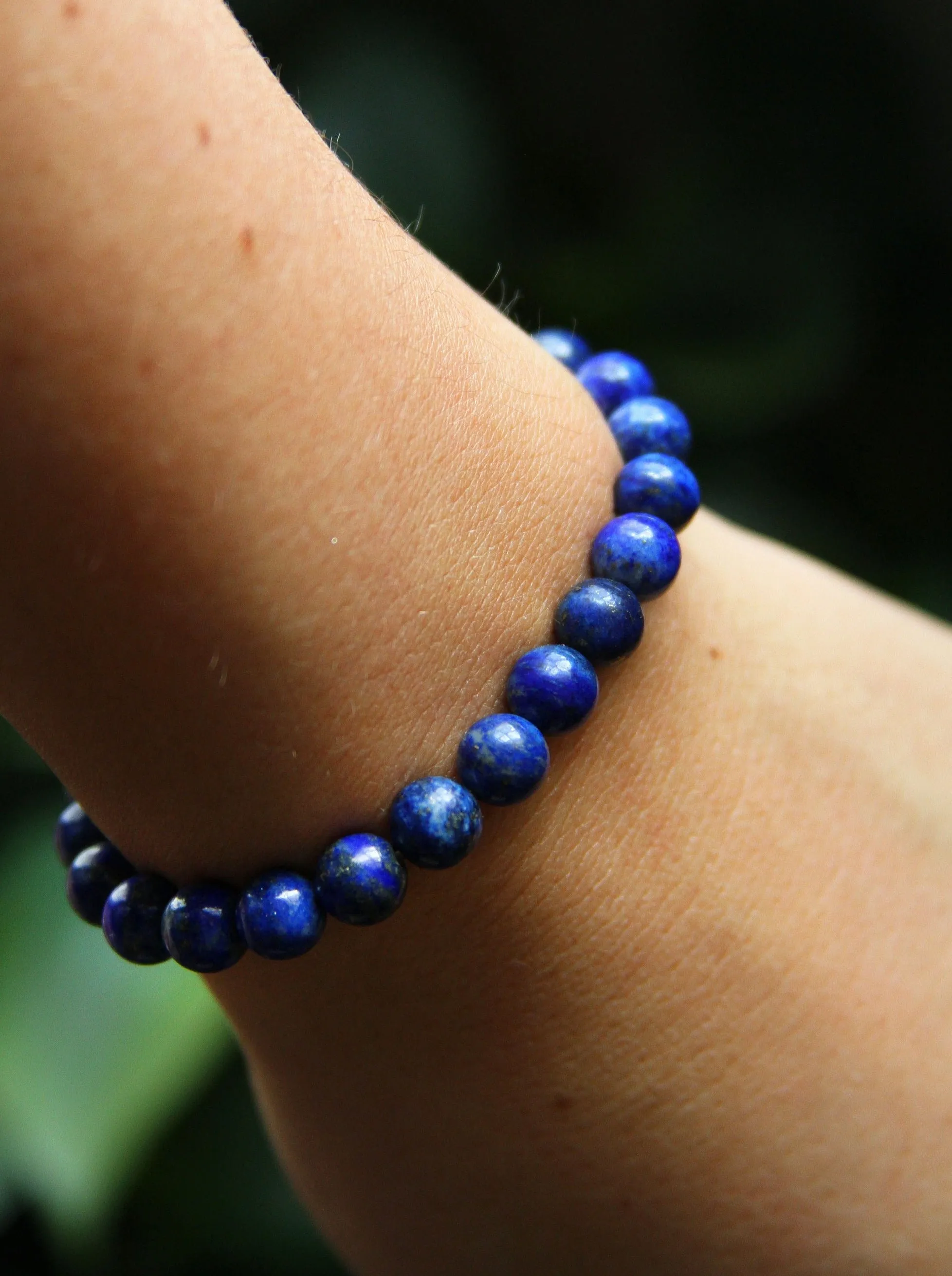 Lapis Lazuli Beaded Stretch Bracelet