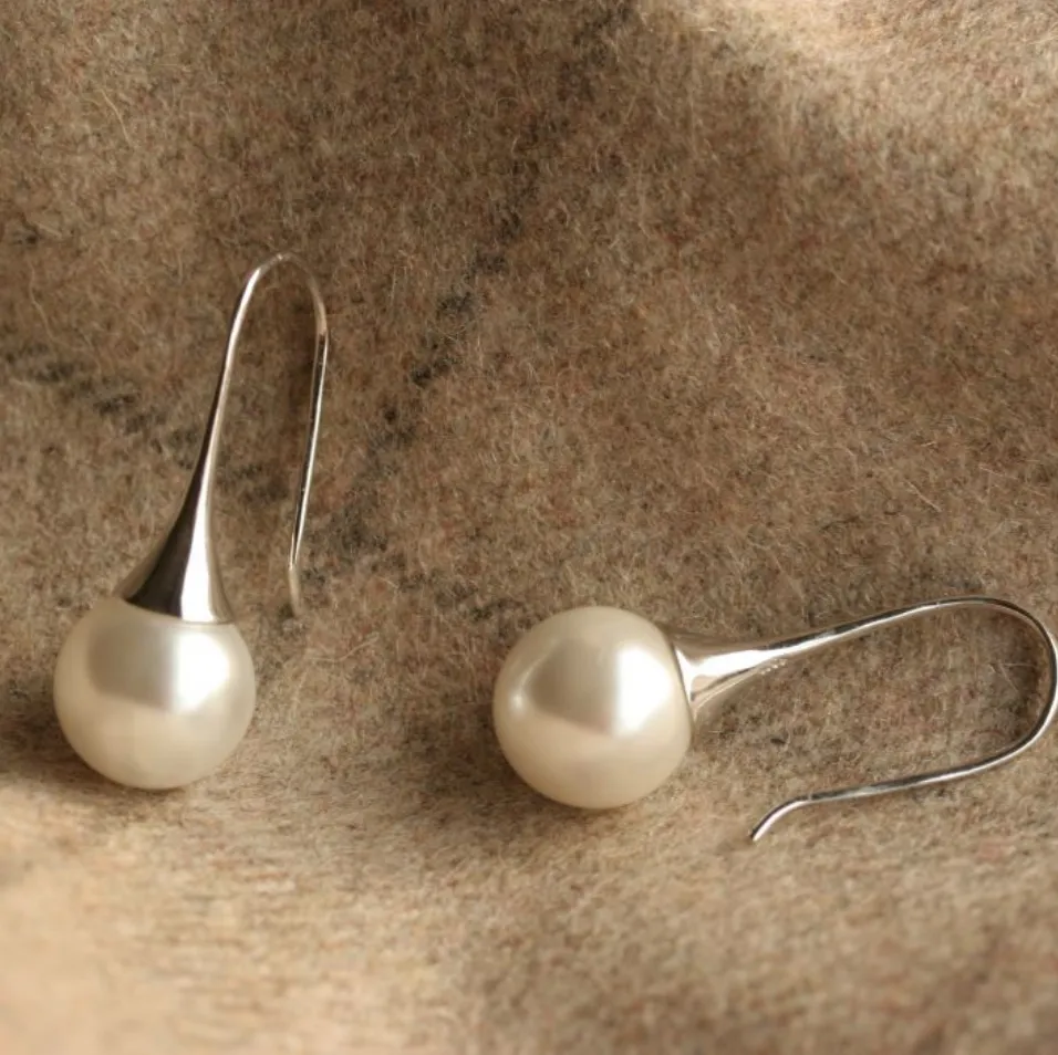 Large Pearl Drop Earrings