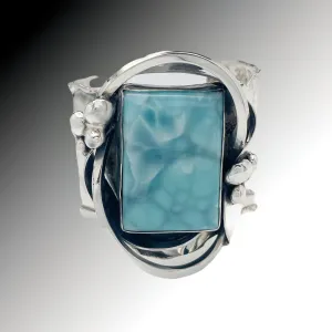 Larimar Silver Cuff Bracelet