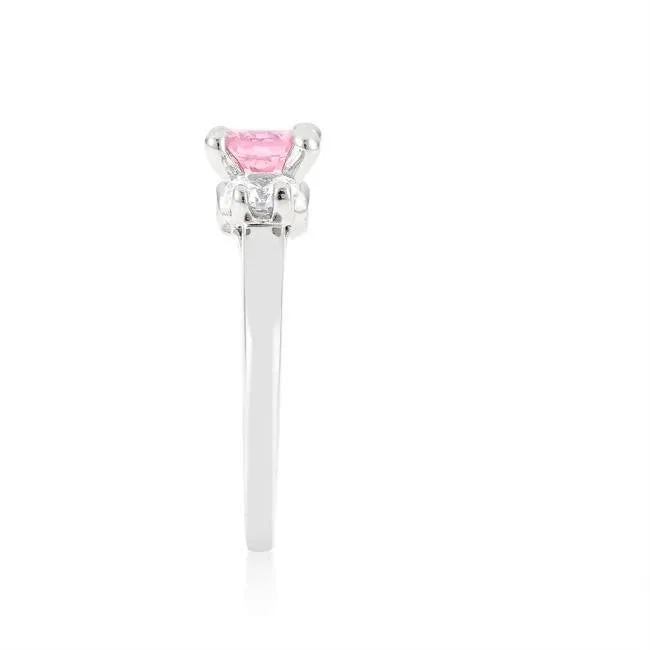 Leana Pink Three Stone CZ Ring | 1.8ct