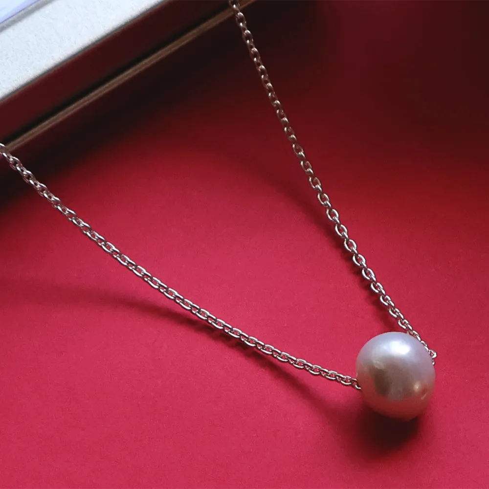 Leialoha 16" White Pearl Sterling Silver Necklace