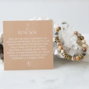 Lenny and Eva - Mexican Agate Gemstone Bracelet