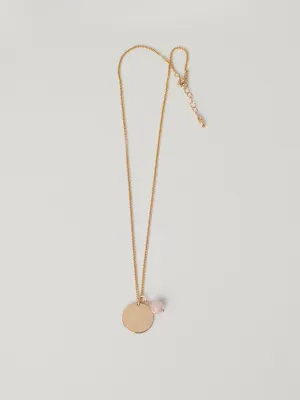 Liquid Reflections Necklace | Gold with Rose Quartz