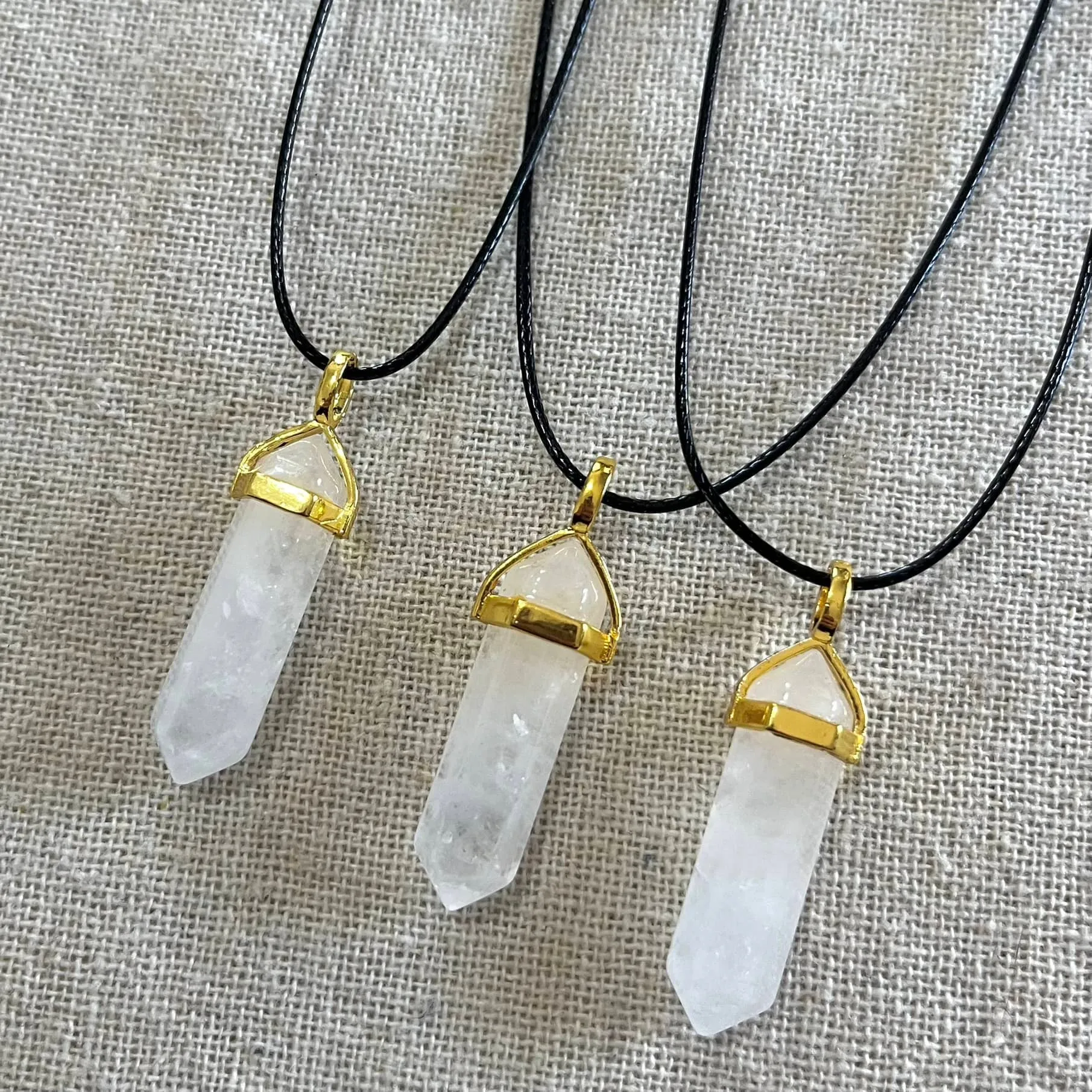 Lithos Point Pendant - Clear Quartz