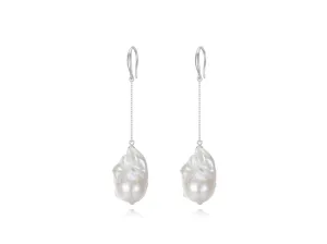 Lola Knight - Callie - Bridal Pearl Dangle Earrings - Silver