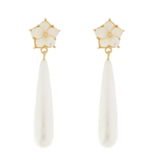 Long Pearl Petal Earring