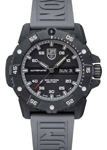 LUMINOX MASTER CARBON SEAL AUTOMATIC BLACK DIAL GREY BAND XS.3862