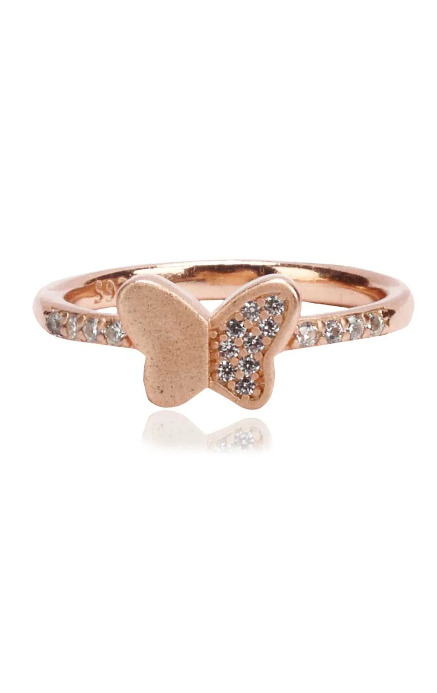 Luxurious Butterfly Ring Rose Gold