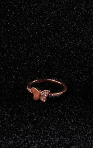 Luxurious Butterfly Ring Rose Gold