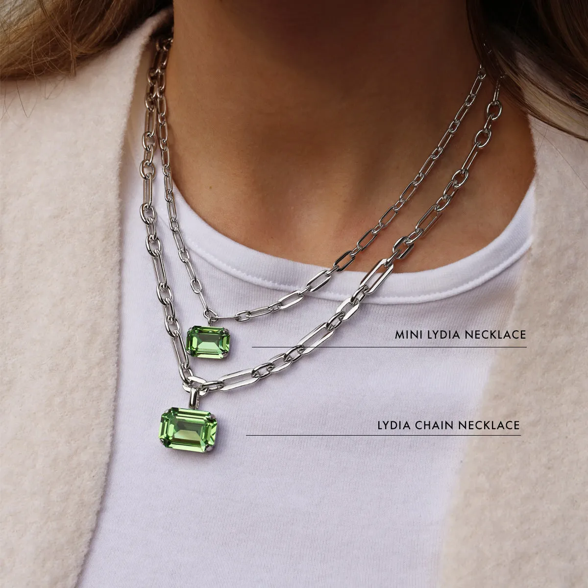 Lydia Chain Necklace / Peridot