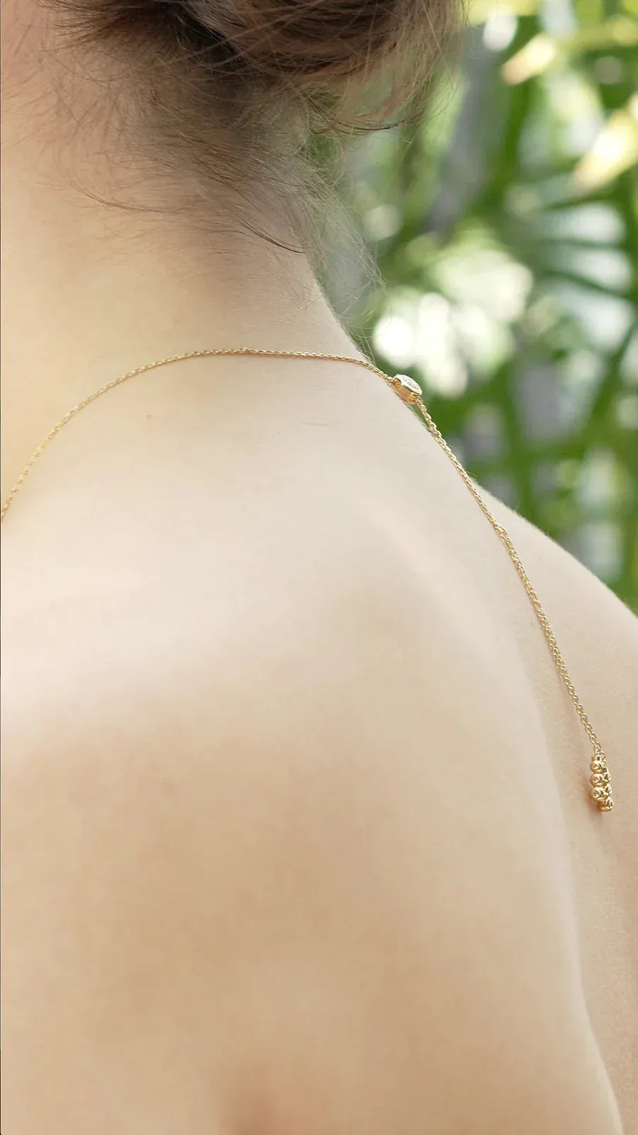 Maumau Drop Necklace Gold Vermeil