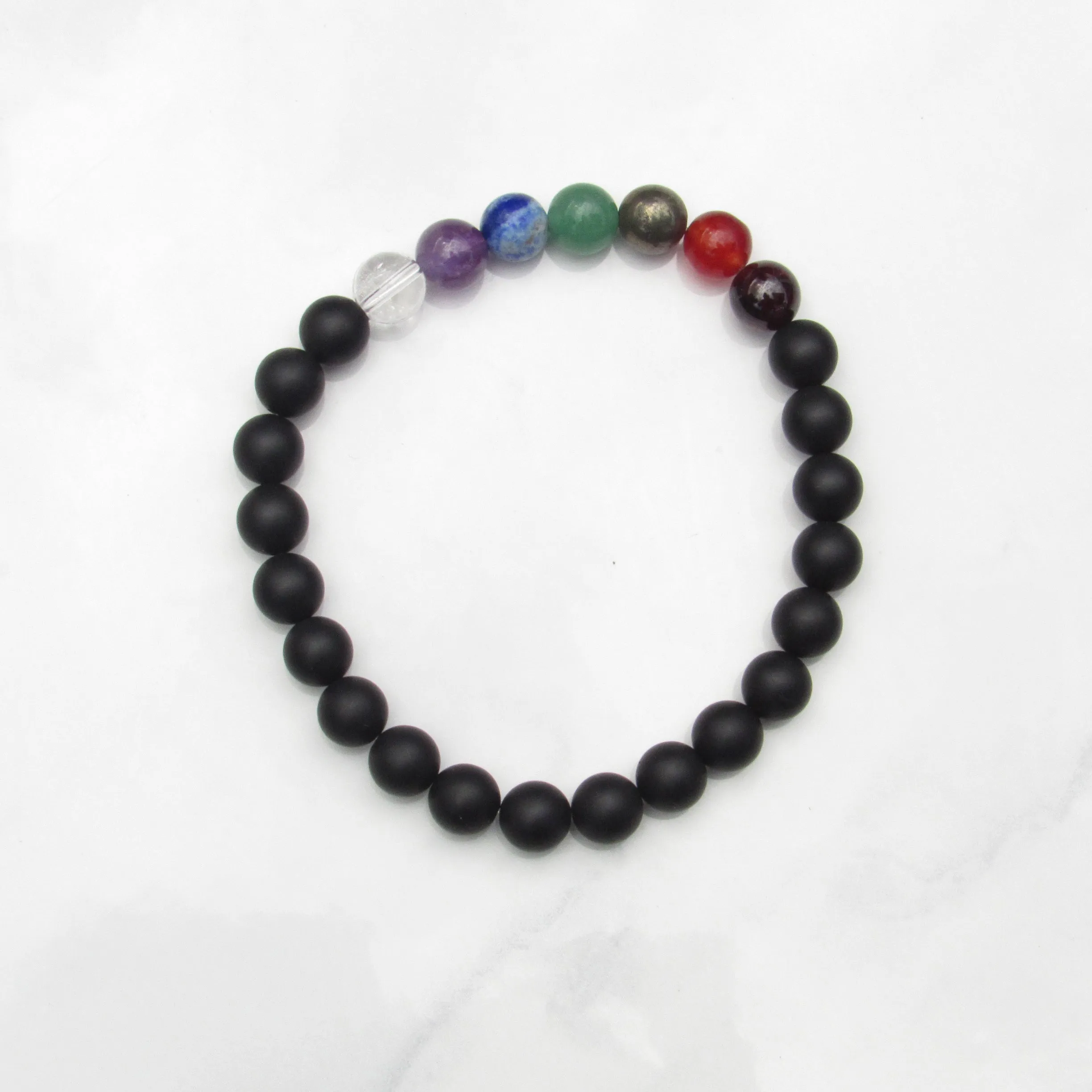 Men’s gemstone Chakra stretch Bracelet