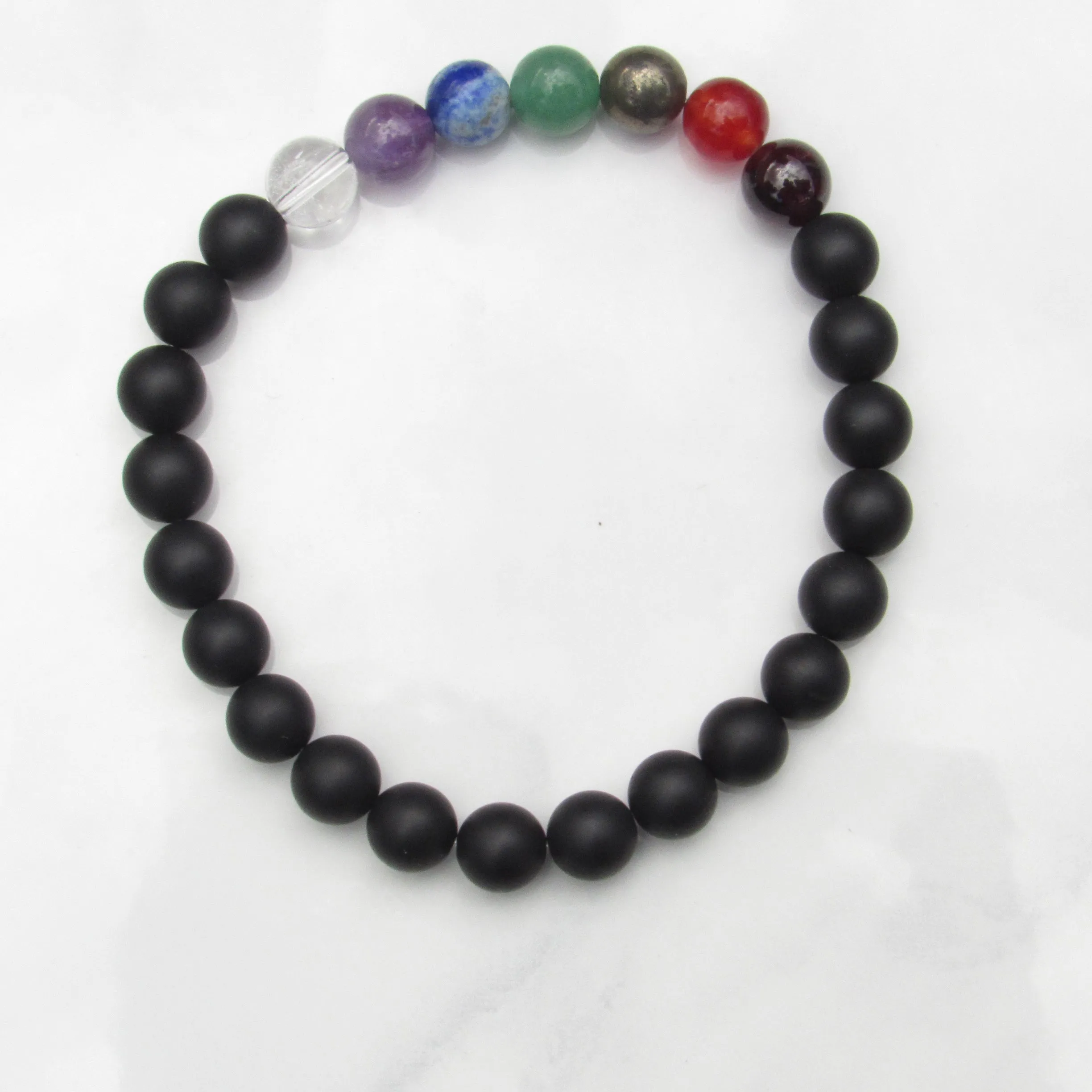 Men’s gemstone Chakra stretch Bracelet