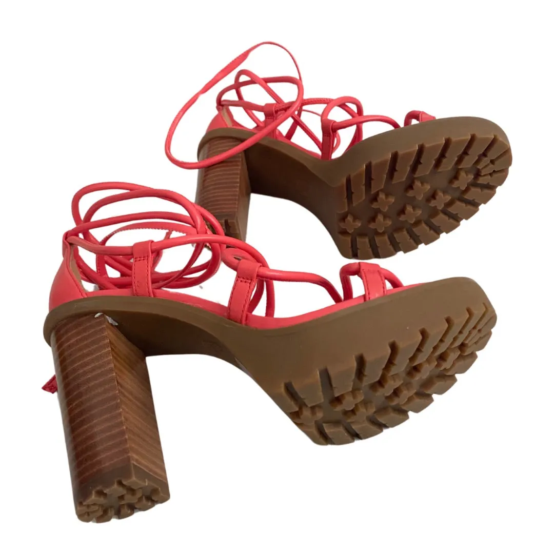 MICHAEL KORS Vero Lug Platform Sandals Coral