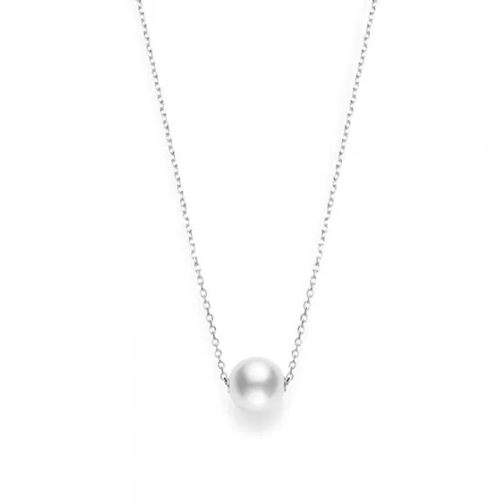 Mikimoto 18K White Gold Pearl Pendant Necklace