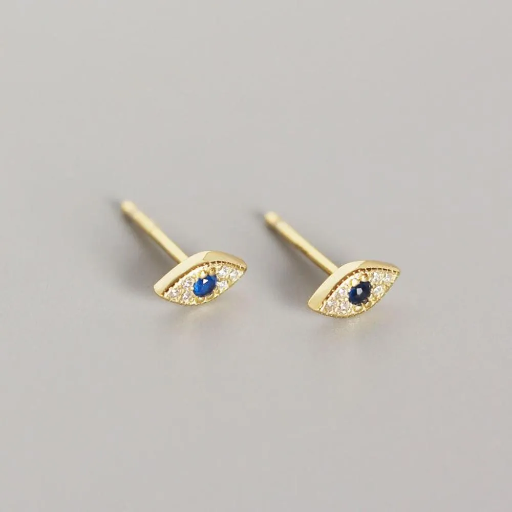 Mini Mythic Eye Charm Stud Earrings